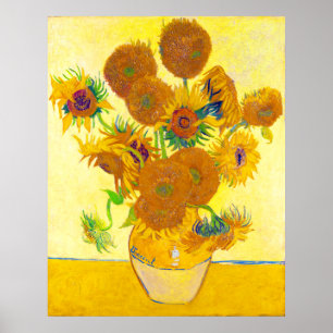 Póster Vaso de quinze girassóis, Van Gogh
