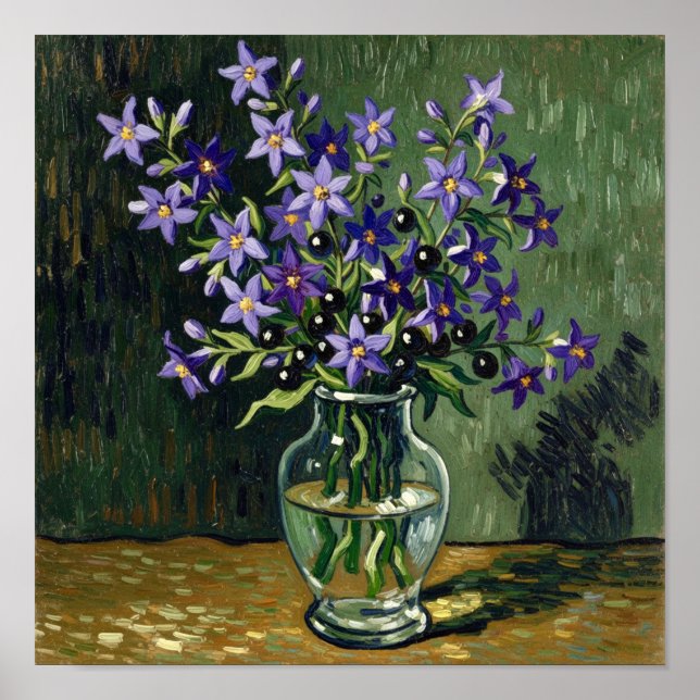 Poster Vaso de Van Gogh com Nightshade (Frente)