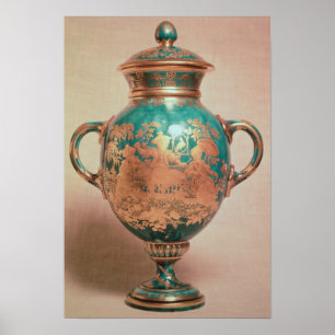 Póster Vaso e tampa de Chelsea com chinoiserie da porca