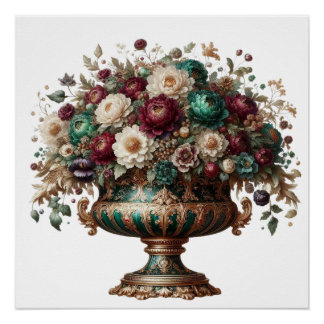 Póster Vaso Floral da Baviera Vitoriana