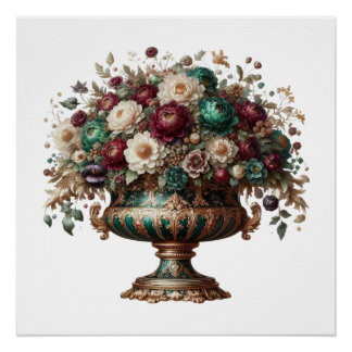 Póster Vaso Floral da Baviera Vitoriana