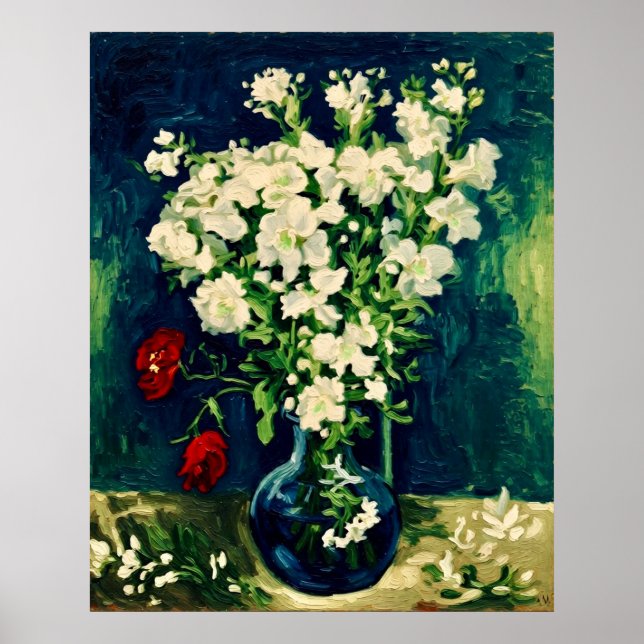 Poster Vaso Van Gogh com Viscaria (Frente)