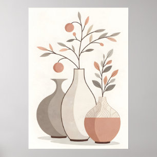 Poster Vasos Boho e Botânica