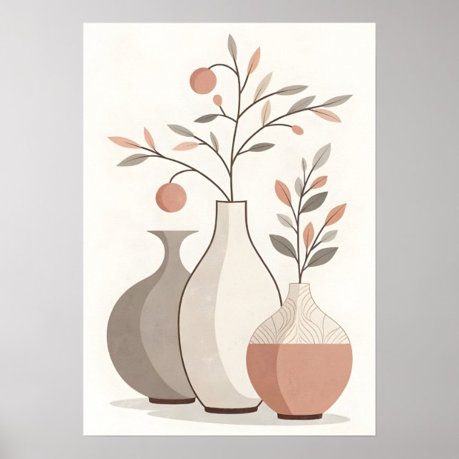 Poster Vasos Boho e Botânica (Frente)