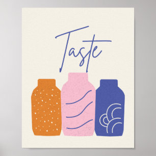 Poster Vasos Cerâmicos Retro Boho Arte de Parede Impressã