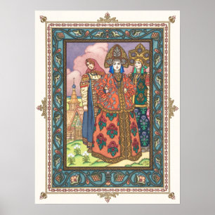 Poster Vassilissa a feira por Boris Zvorykin