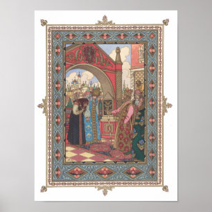 Poster Vassilissa e avó perante o czar