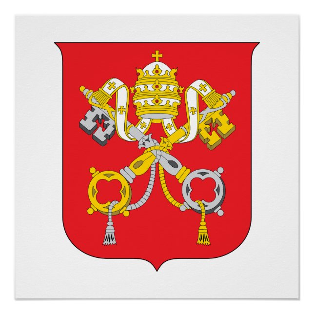 Póster Vatican country coat arms symbol emblem flag (Frente)