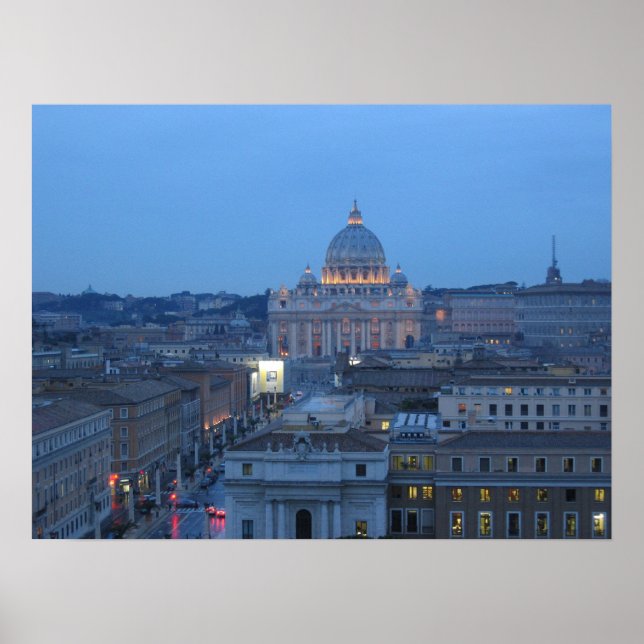 Póster Vaticano à noite (Frente)