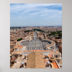 Poster Vaticano, Itália: vista aérea da Praça de São Pedr