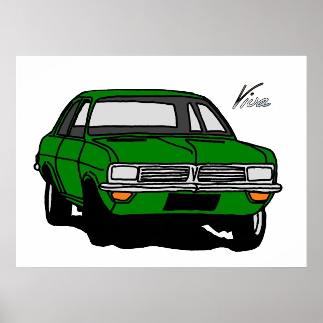 Póster Vauxhall Viva HC verde (Frente)