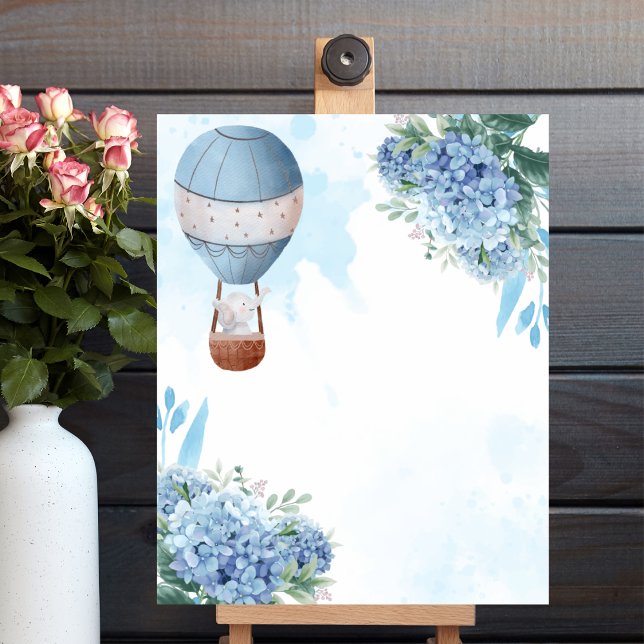 Poster Vazio Crie Seu Próprio Balão de Ar Quente Elefante (Criador carregado)