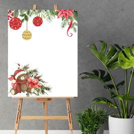 Poster Vazio Crie seus próprios Enfeites de natal de inve