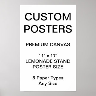 Póster Vazio personalizado de Canvas de 11" x 17"