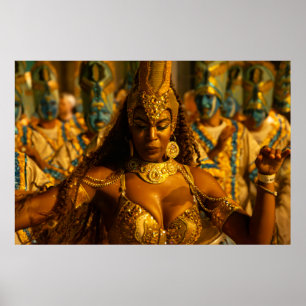 Poster Vedetes e bateristas desfilando no montevideo llam