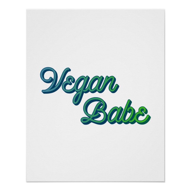 Póster Vegan Babe (Frente)