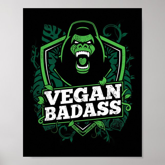 Poster Vegan Bad Malhação Gorilla Bodybuilding Beast (Frente)
