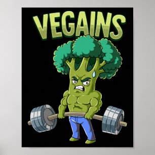 Poster Vegan Gym Bodybuilding Vegains