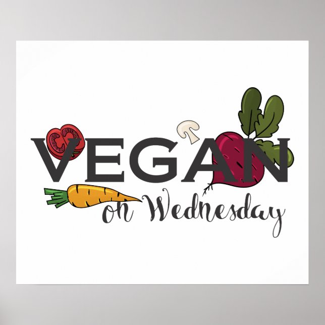 Póster Vegan na quarta-feira (Frente)