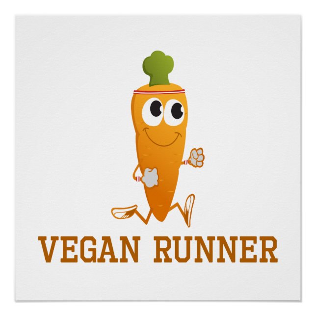 Póster Vegan Runner Carrot (Frente)