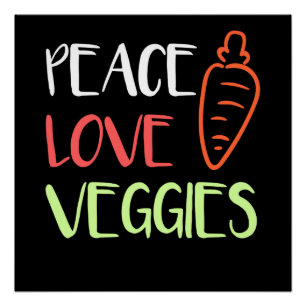 Póster Vegano - Paz Amor Legumes