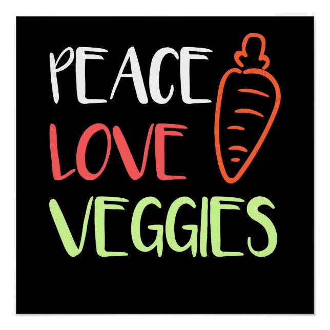 Póster Vegano - Paz Amor Legumes (Frente)