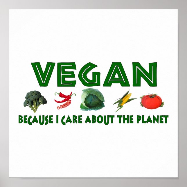 Poster Vegans Para O Planeta (Frente)