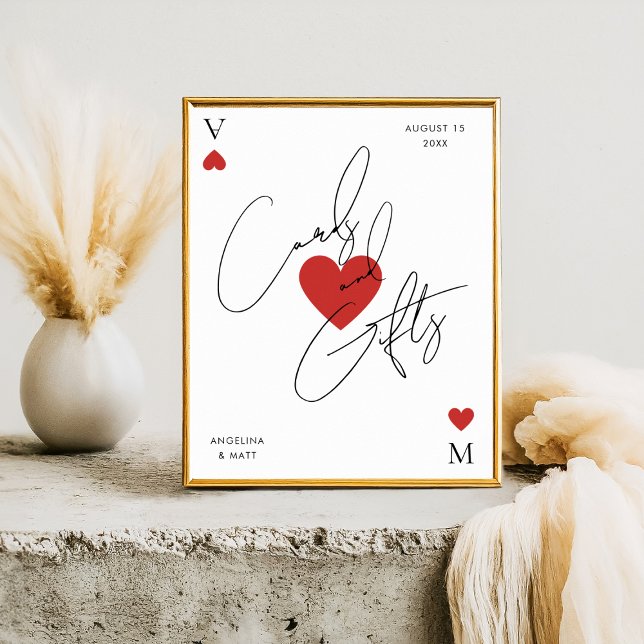 Poster Vegas Casino Playing Card Cards & Gifts Sign (Criador carregado)