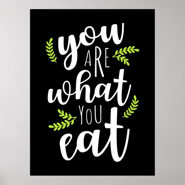 Poster Vegetariana Você É O Que Você Comeu (Frente)