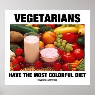 Póster Vegetarianos Têm A Dieta Mais Colorida