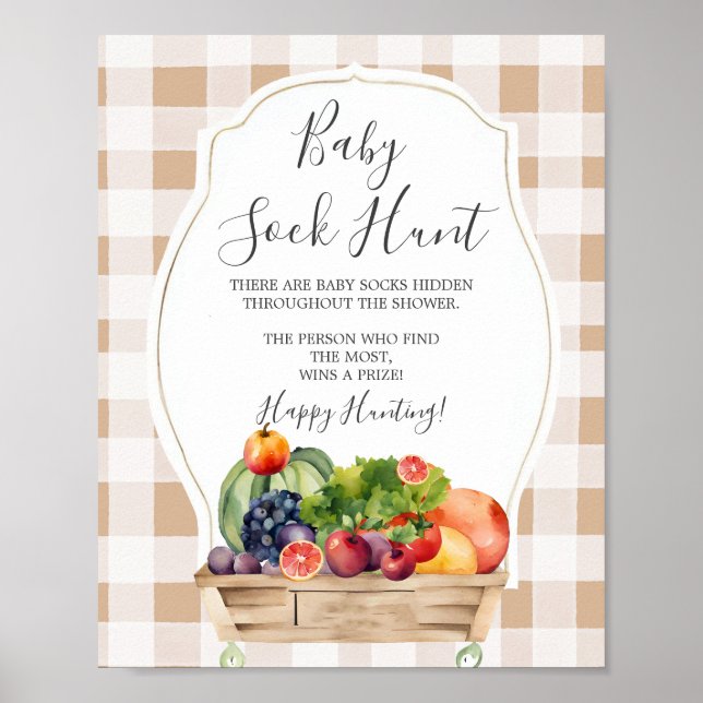 Poster Veggies Cultivados Localmente Caça-Choque Farmer (Frente)