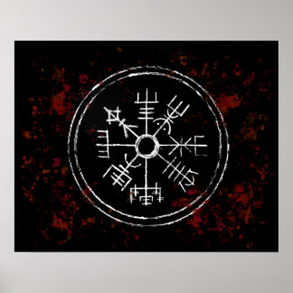 Poster Vegvisir Norse Viking Compass