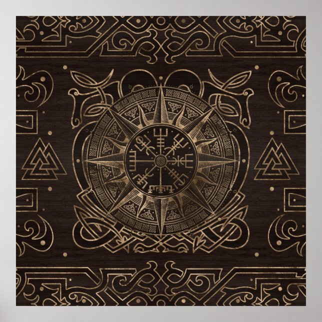 Poster Vegvisir - Ornamento Compass Visível (Frente)