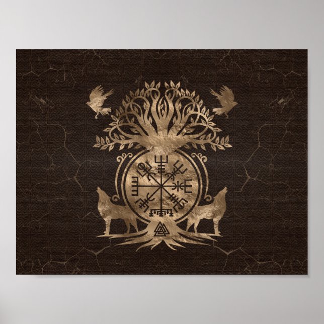 Poster Vegvisir - Ornamento Compass Visível (Frente)