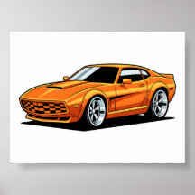Veículo de Desenho Animado Laranja