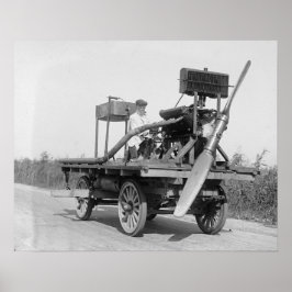 Póster Veículo Estranho com Hélice, 1922. Foto Antiga