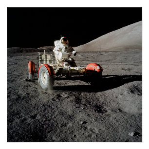 Póster Veículo Lunar de Rover da NASA Apollo 17, 1972