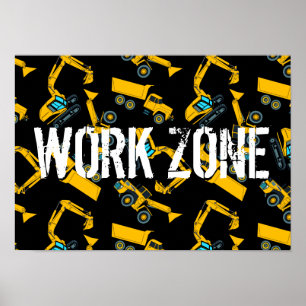 Póster Veículos de construção