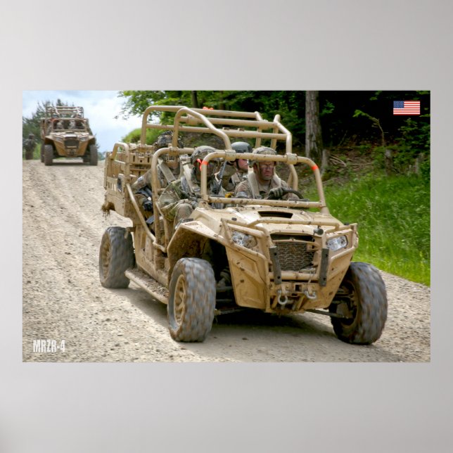 POSTER VEÍCULOS DE OPERAÇÕES ESPECIAIS DOS EUA - MRZR-4 (Frente)