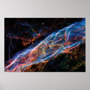 Poster Veil Nebula NASA Hubble Foto Espacial