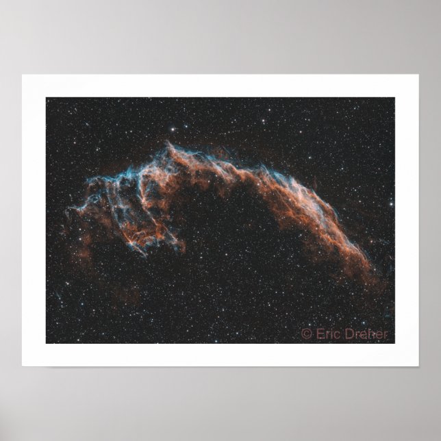 Poster Veil Nebula - NGC 6992 - Eric Dreher (Frente)