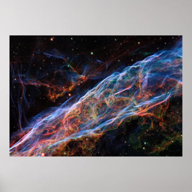 Poster Veil Nebula Supernova Mantém Telescópio Hubble (Frente)