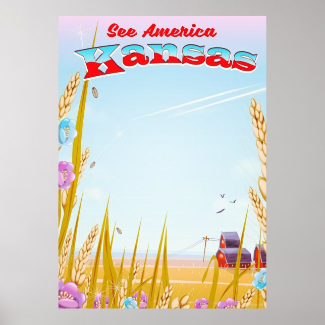 Póster Veja a América! - Kansas (Frente)