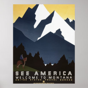 Poster Veja a boa vinda de América a Montana