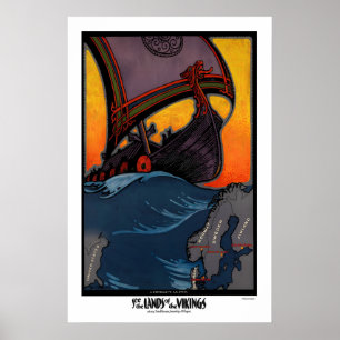 Poster Veja A Terra Dos Vikings Noruega Suécia Dinamarca
