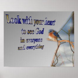 Poster Veja Deus Bluebird - Cotação Inspiracional