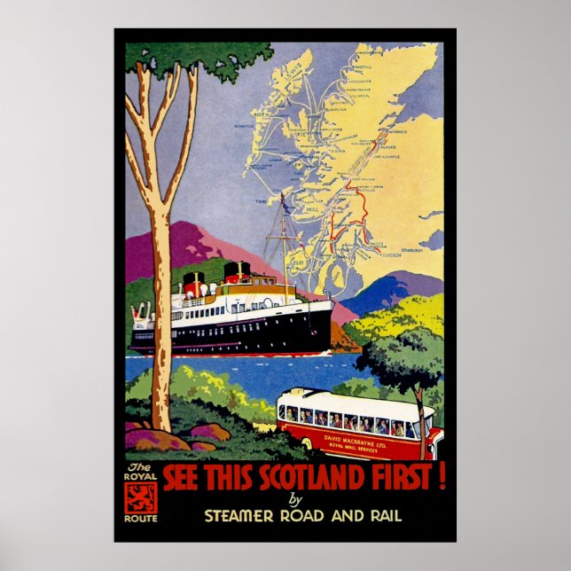 Póster Veja Esta Escócia Primeiro (Frente)