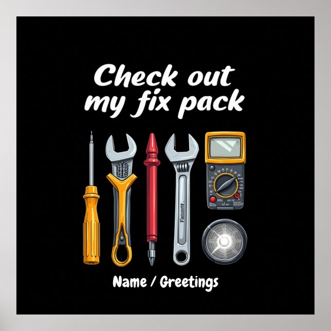 Poster Veja Meu Fixpack O Kit Premium Personalizado (Frente)