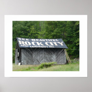 Poster Veja o Cidade-Impressão da rocha