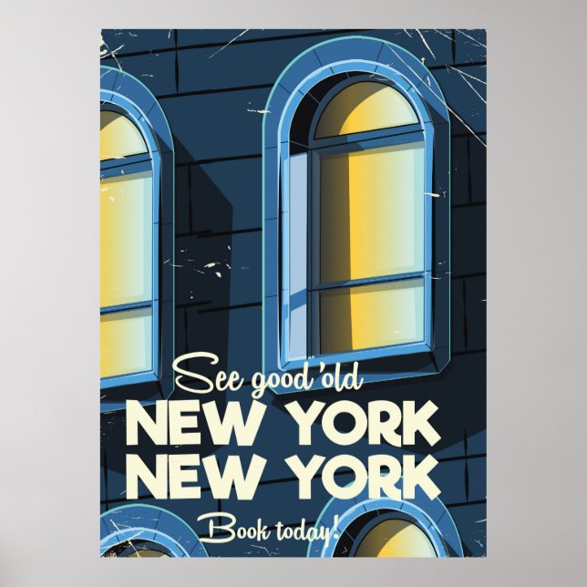 Poster Veja o pôster de viagem do Bom e Velho Nova York (Frente)